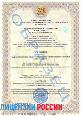Образец разрешение Чернышевск Сертификат ISO 50001